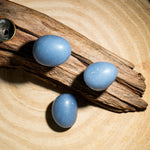 Angelite Tumbled Stone Set - helmsman - crystal