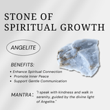 Angelite Tumbled Stone Set - helmsman - crystal