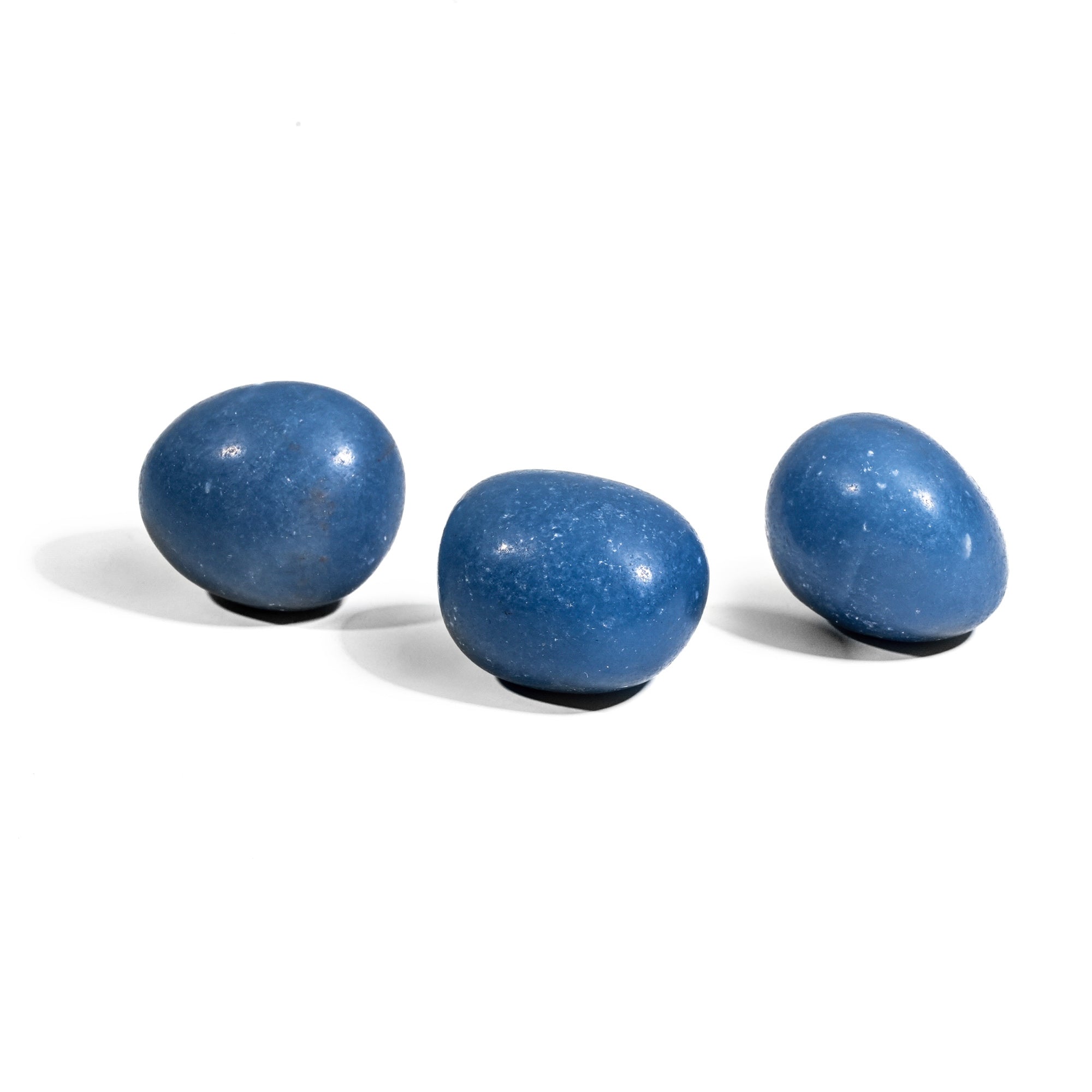 Angelite Tumbled Stone Set - helmsman - crystal