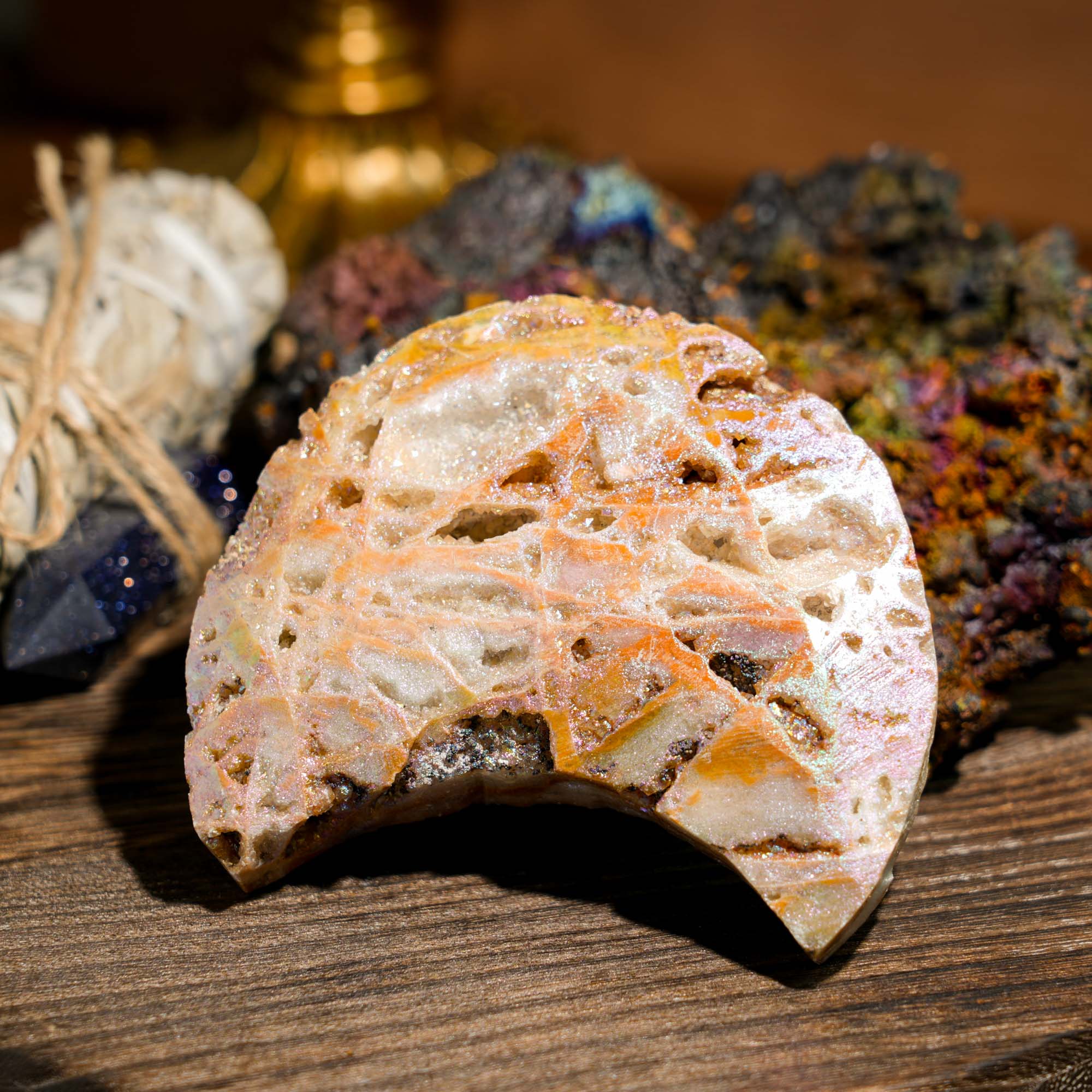 Aura Sphalerite Moon - helmsman - crystal