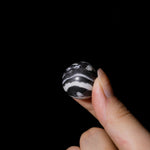 Black and White Zebra Jasper Tumbled Stone Set - helmsman - crystal