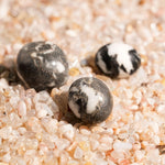 Black and White Zebra Jasper Tumbled Stone Set - helmsman - crystal