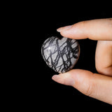 Black Network Stone Mini Heart Set - helmsman - crystal