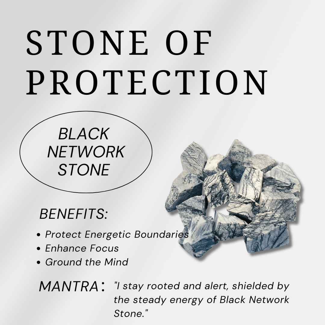 Black Network Stone Mini Heart Set - helmsman - crystal