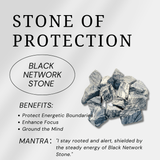 Black Network Stone Mini Heart Set - helmsman - crystal