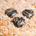 Black Network Stone Mini Heart Set - helmsman - crystal