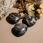 Black Network Stone Mini Heart Set - helmsman - crystal