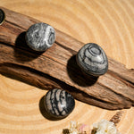 Black Network Tumbled Stone Set - helmsman - crystal