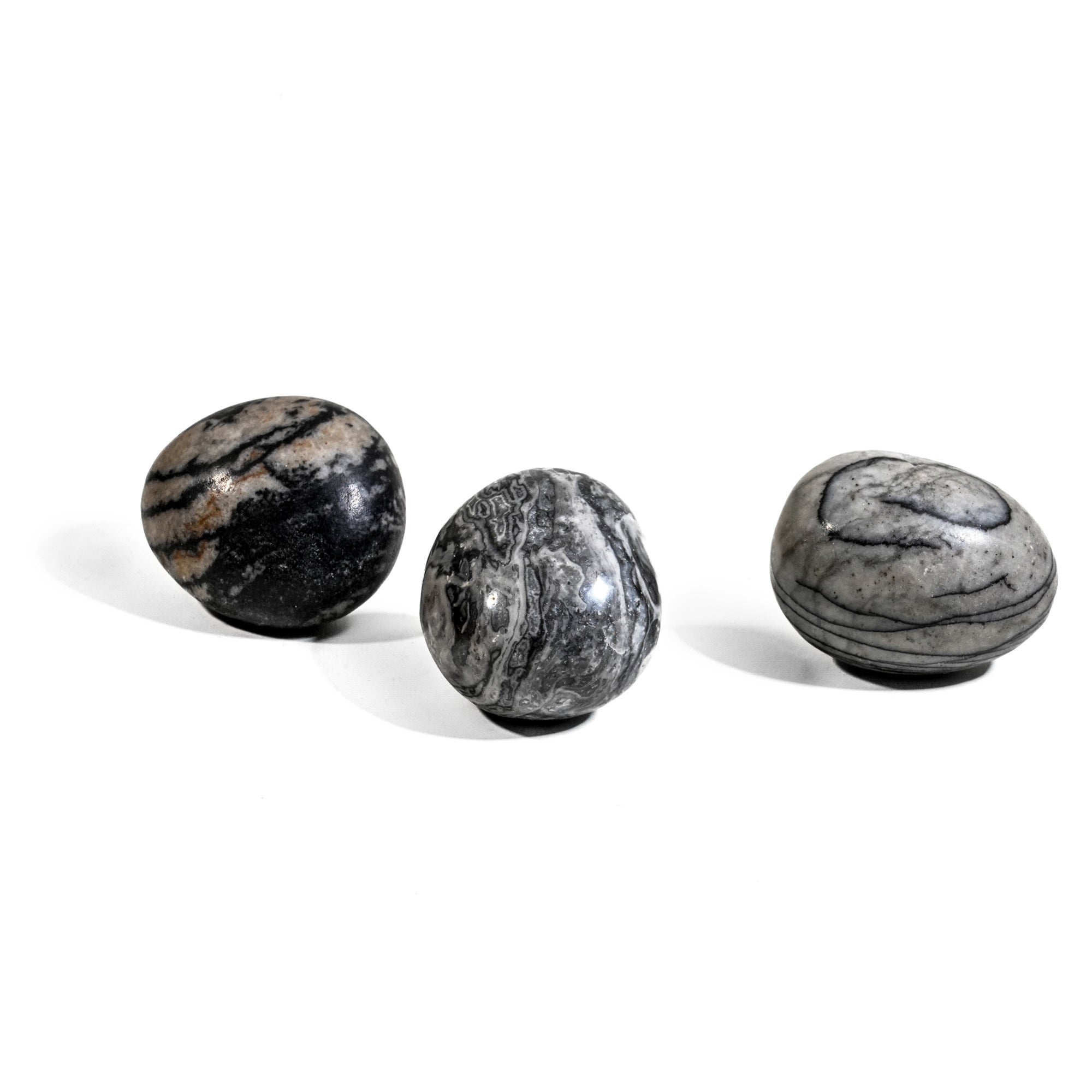 Black Network Tumbled Stone Set - helmsman - crystal