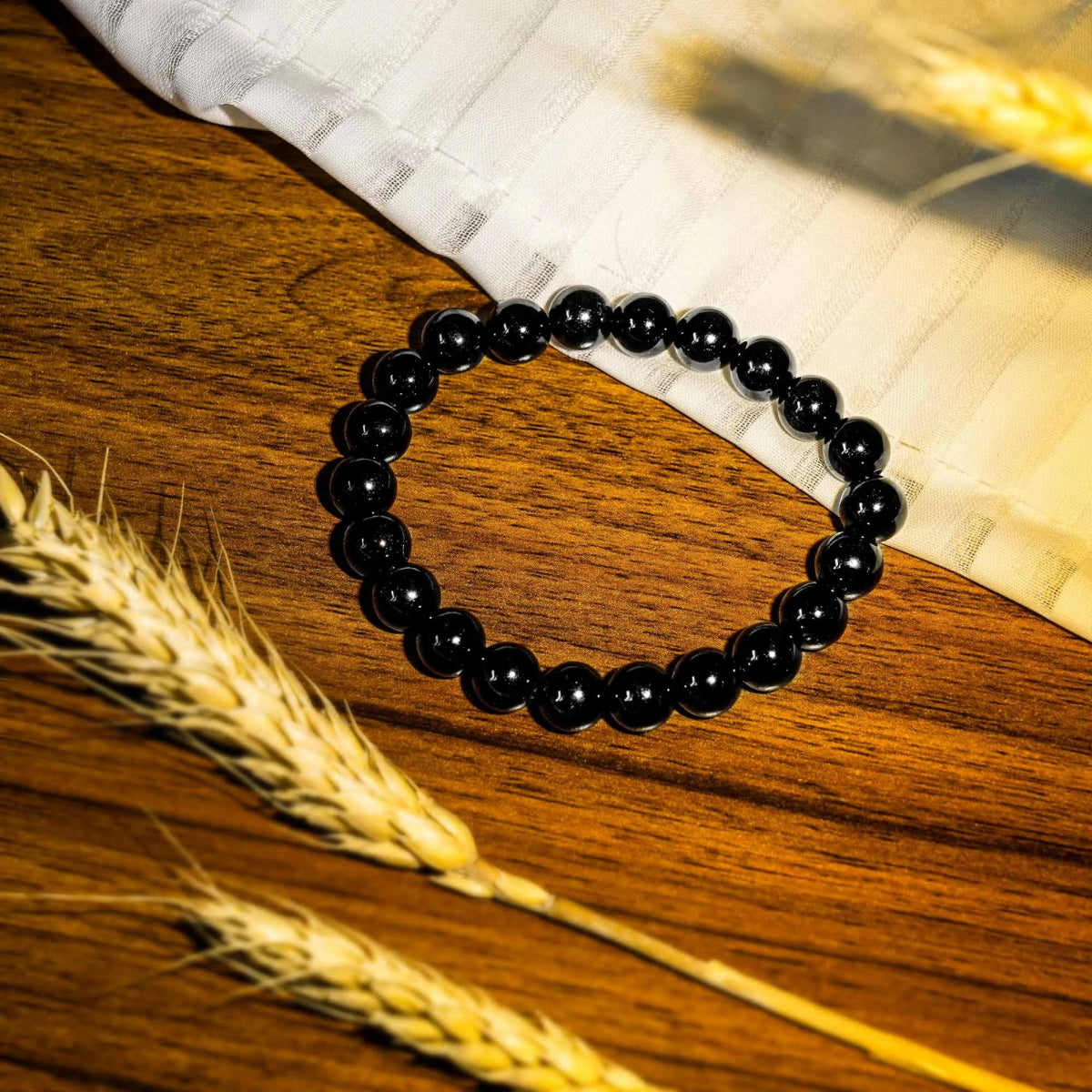 Black Obsidian Bracelet - helmsman - crystal