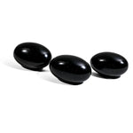 Black Obsidian Tumbled Stone Set - helmsman - crystal