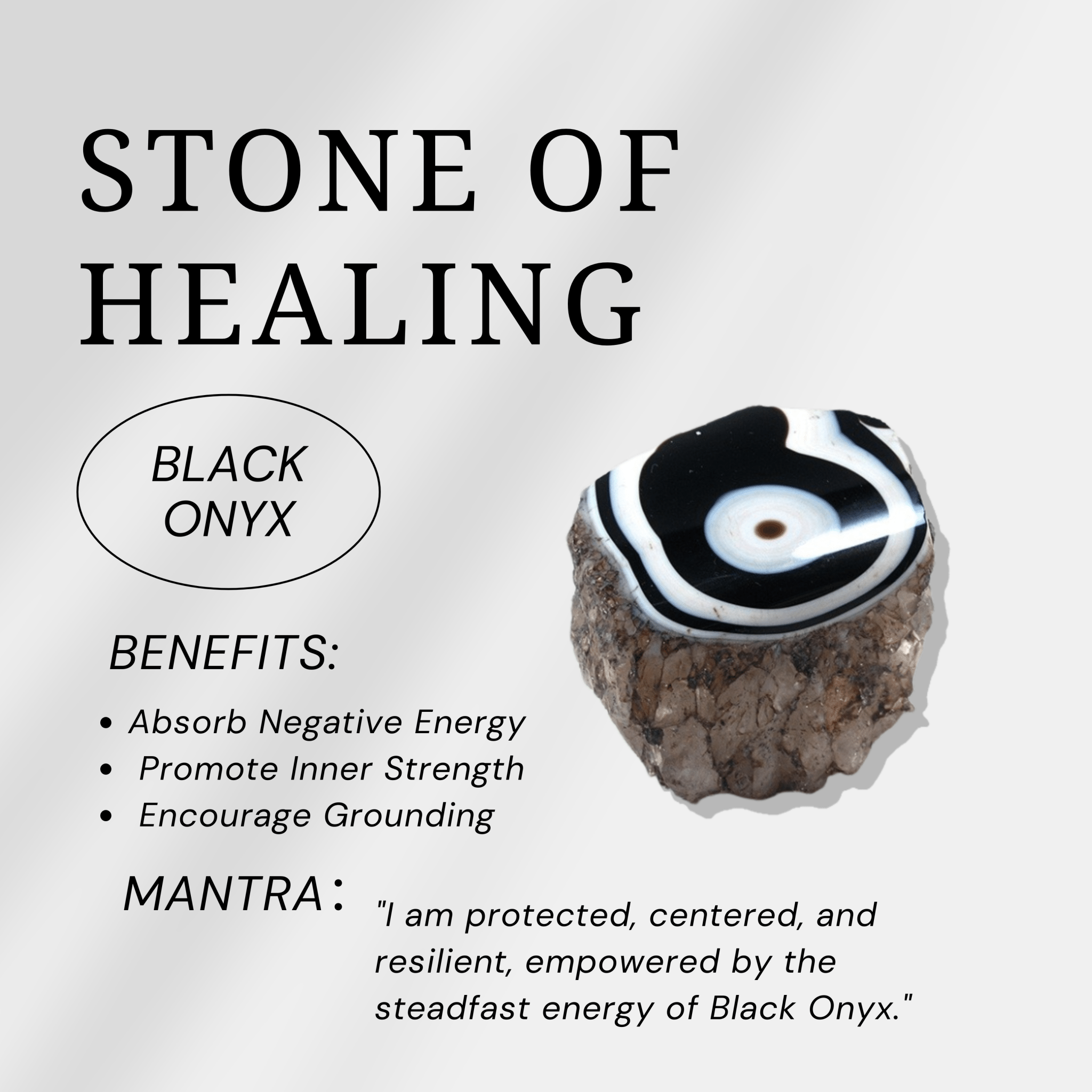 Black Onyx Bracelet - helmsman - crystal