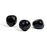 Black Onyx Tumbled Stone Set - helmsman - crystal