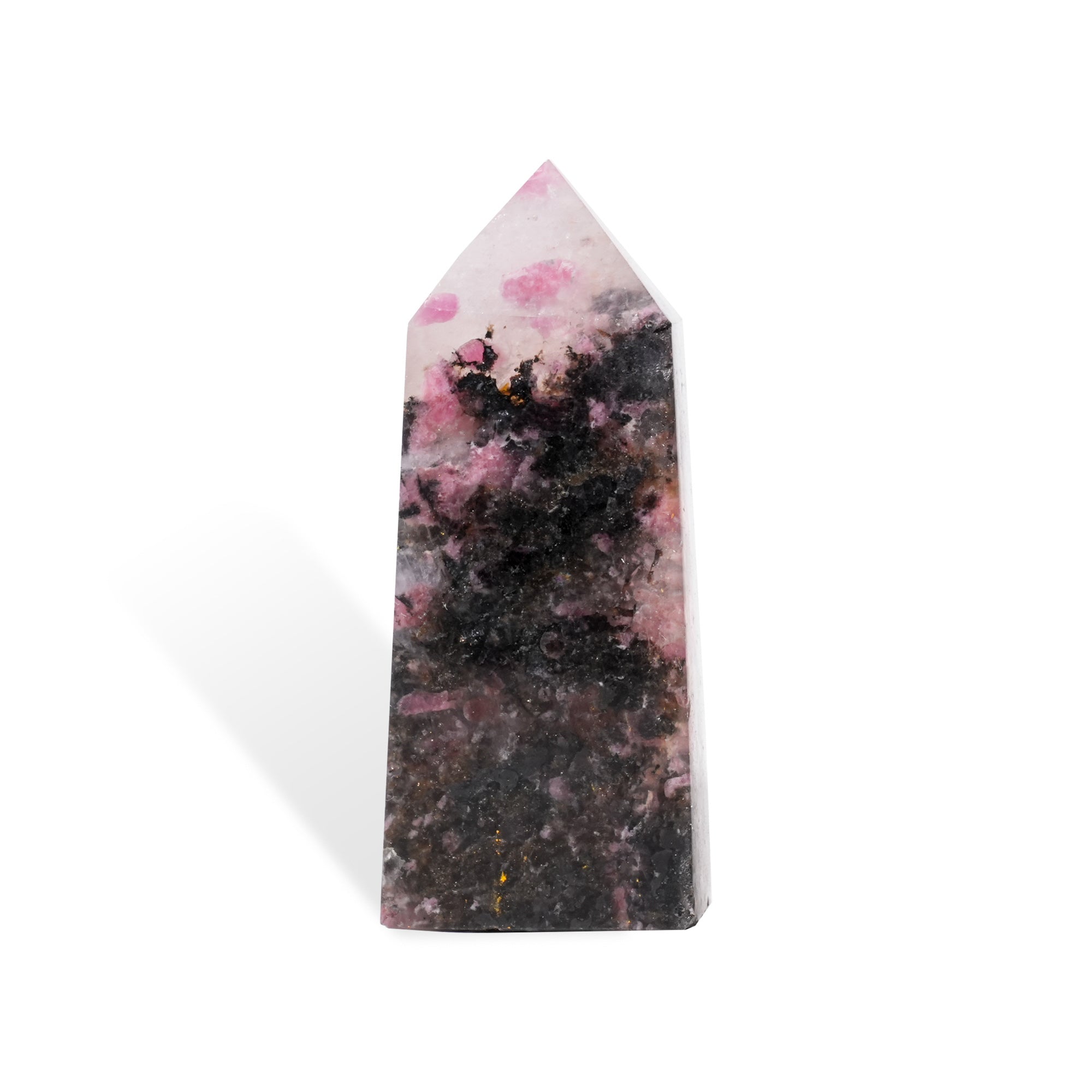 Black Rhodonite Tower - helmsman - crystal