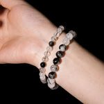 Black Rutilated Quartz Bracelet - helmsman - crystal