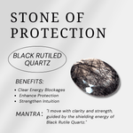 Black Rutilated Quartz Bracelet - helmsman - crystal