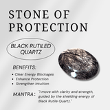 Black Rutilated Quartz Bracelet - helmsman - crystal