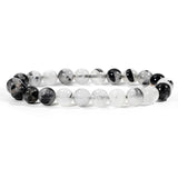 Black Rutilated Quartz Bracelet - helmsman - crystal