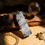 Black Rutilated Quartz Point - helmsman - crystal