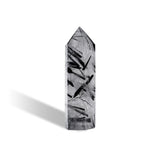 Black Rutilated Quartz Point - helmsman - crystal