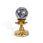 Black Rutilated Quartz Sphere - helmsman - crystal