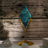 Blue Apatite Diamond Ornament - helmsman - crystal