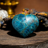Blue Apatite Heart - helmsman - crystal