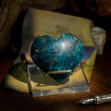 Blue Apatite Heart - helmsman - crystal
