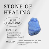 Blue Aventurine Mini Heart Set - helmsman - crystal