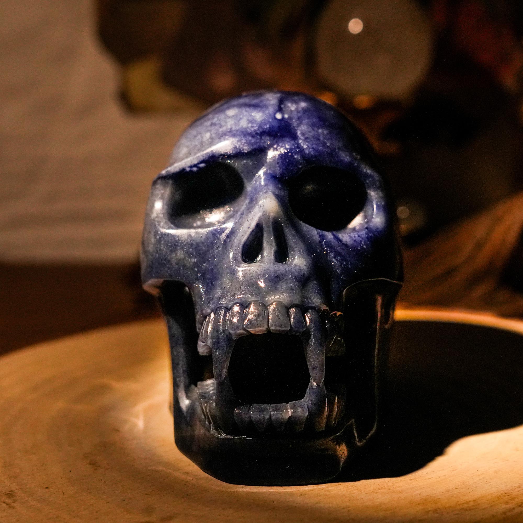 Blue Aventurine Skull - helmsman - crystal