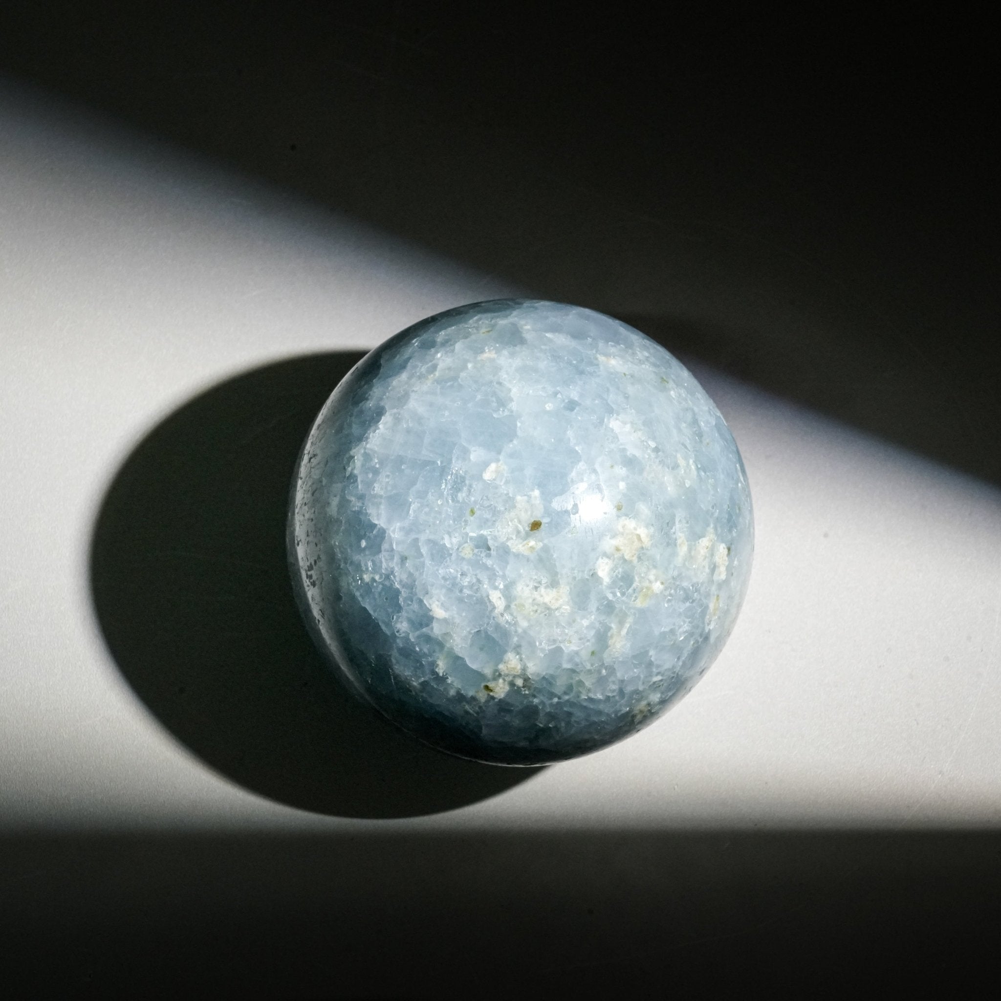 Blue Calcite Sphere - helmsman - crystal