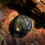 Blue Labradorite Palm Stones - helmsman - crystal