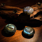 Blue Labradorite Palm Stones - helmsman - crystal