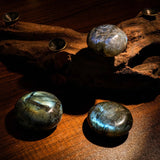 Blue Labradorite Palm Stones - helmsman - crystal