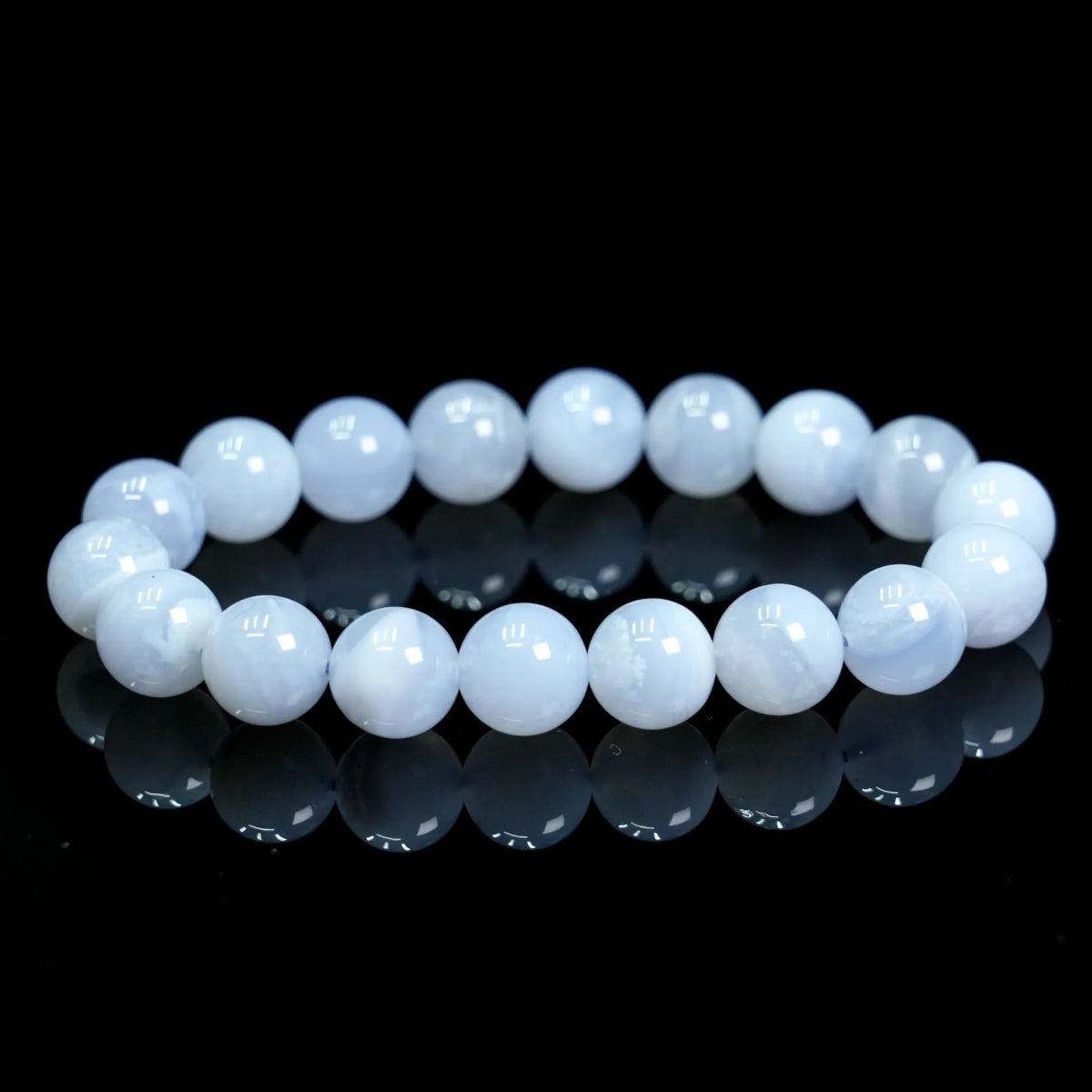 Blue Lace Agate Bracelet - helmsman - crystal