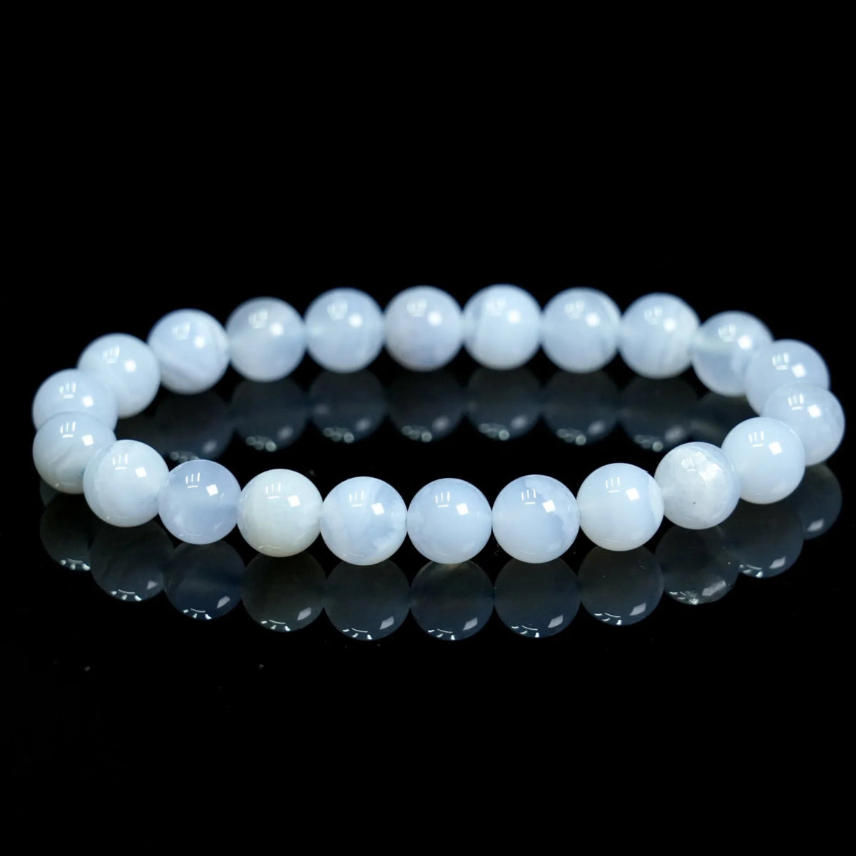 Blue Lace Agate Bracelet - helmsman - crystal