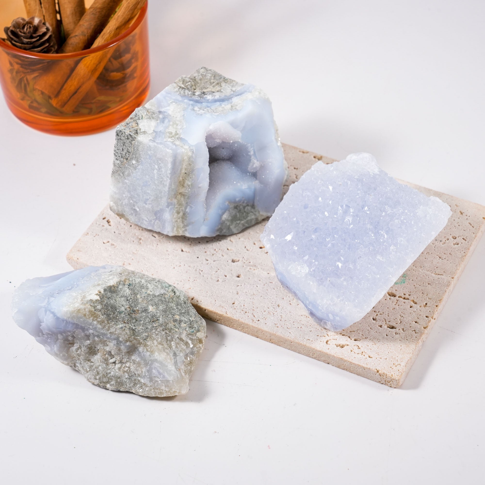 Blue Lace Agate Rough - helmsman - crystal
