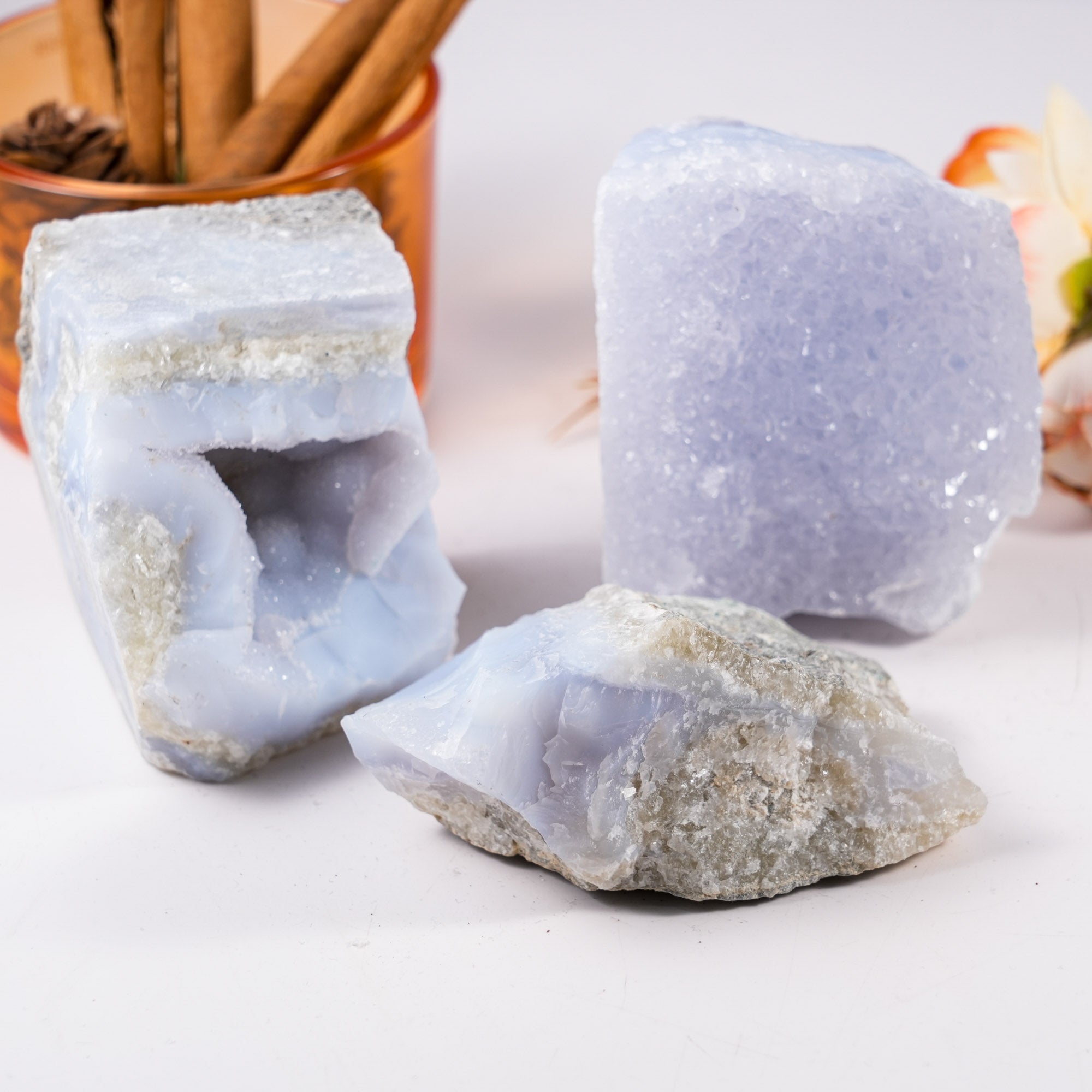 Blue Lace Agate Rough - helmsman - crystal