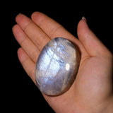 Blue Moonstone Palm Stone - helmsman - crystal