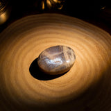 Blue Moonstone Palm Stone - helmsman - crystal