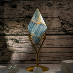 Blue Onyx Diamond Ornament - helmsman - crystal