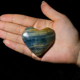 Blue Onyx Heart - helmsman - crystal