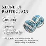 Blue Onyx Heart - helmsman - crystal