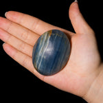 Blue Onyx Palm Stone - helmsman - crystal