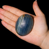 Blue Onyx Palm Stone - helmsman - crystal