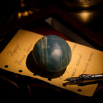 Blue Onyx Palm Stone - helmsman - crystal