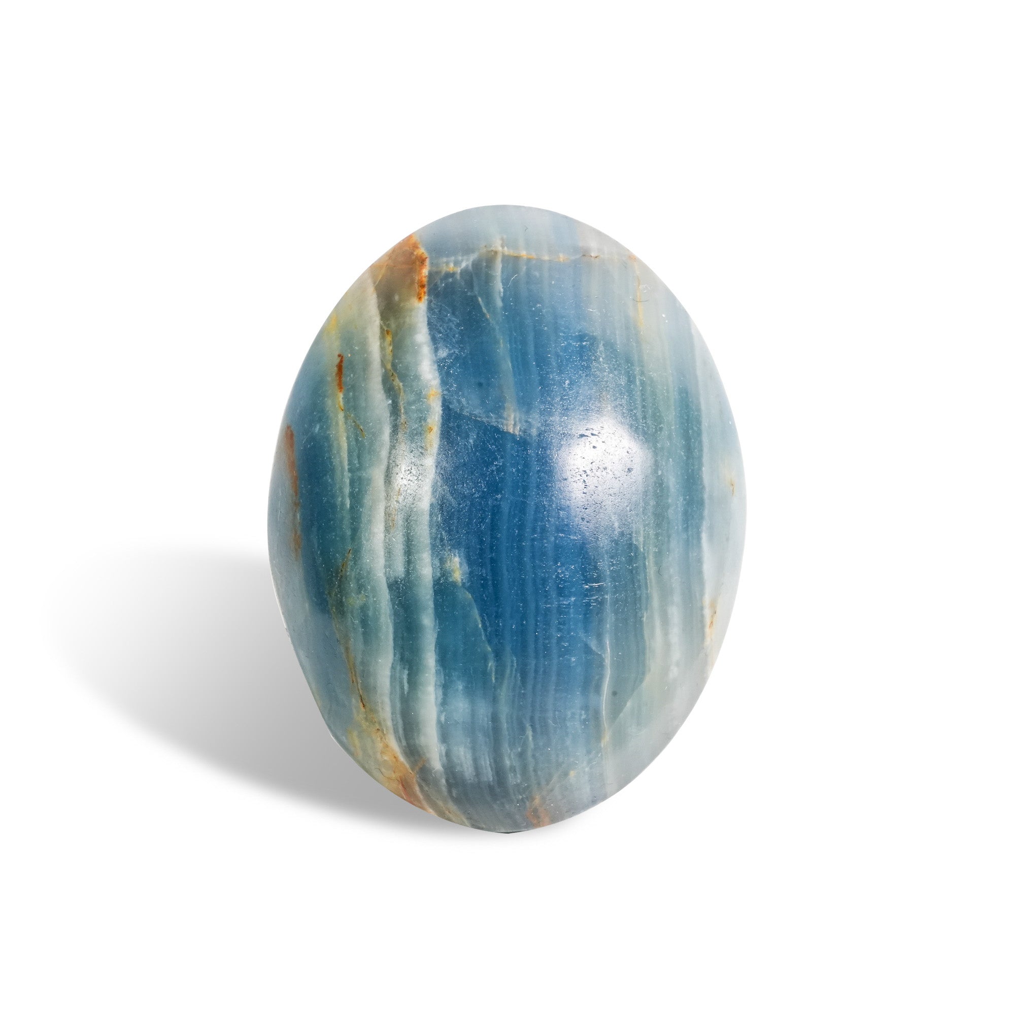 Blue Onyx Palm Stone - helmsman - crystal