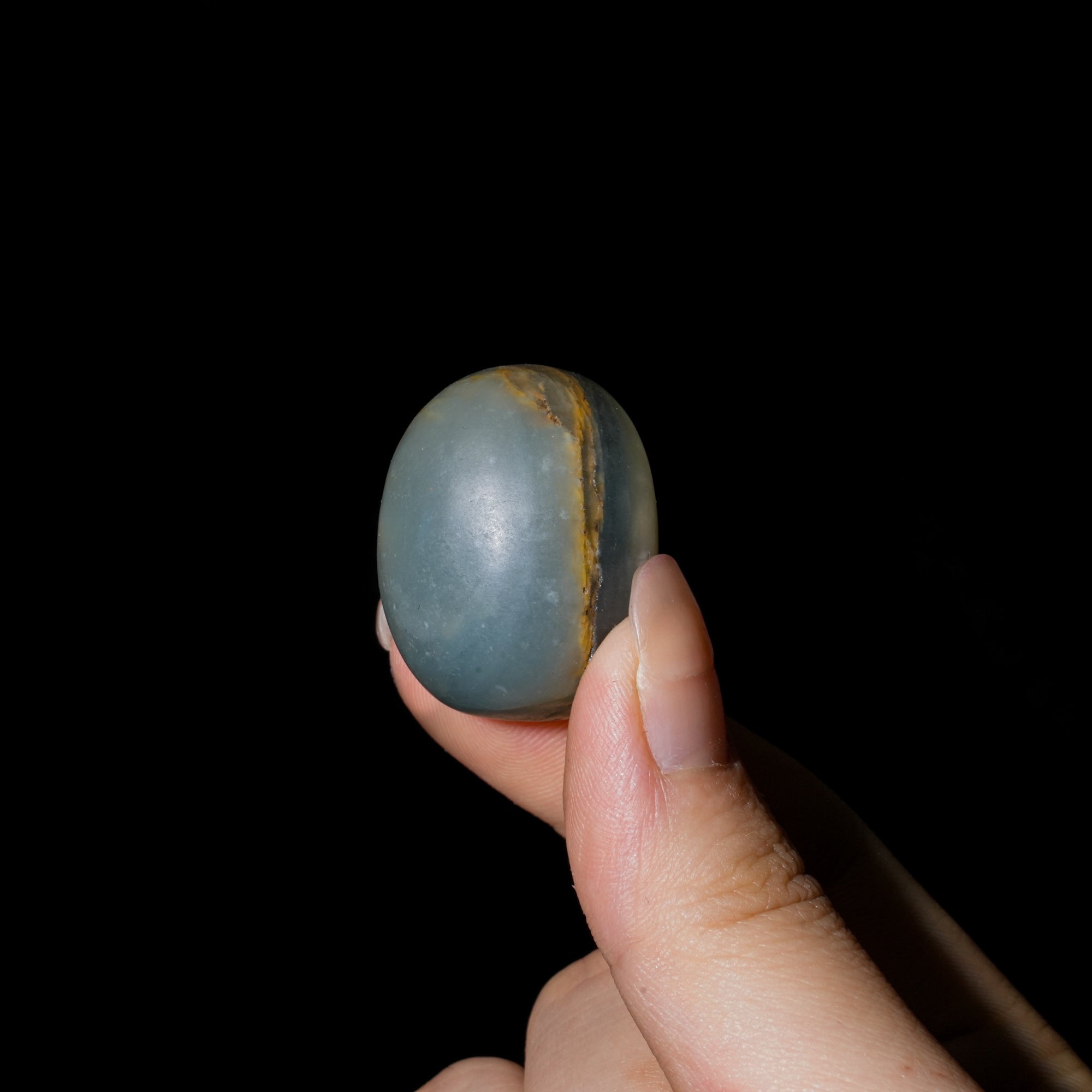 Blue Onyx Tumbled Stone Set - helmsman - crystal