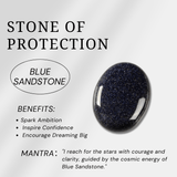 Blue Sandstone Bracelet - helmsman - crystal