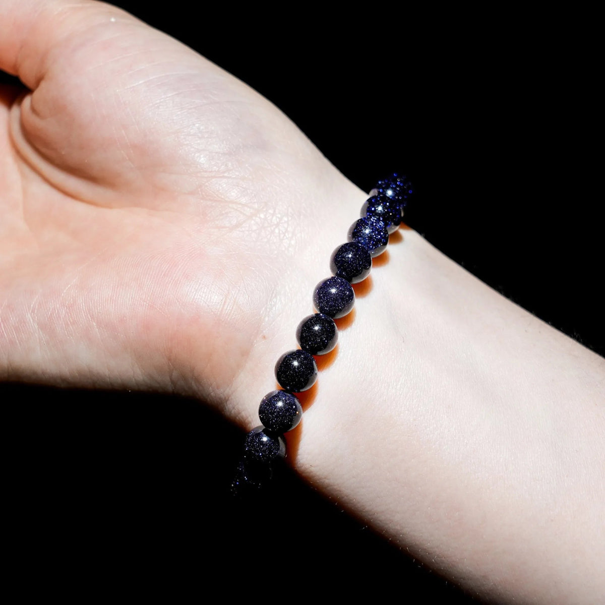 Blue Sandstone Bracelet - helmsman - crystal